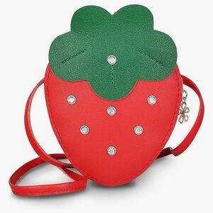Victoria Leland Designs Strawberry-Shaped Crossbody Bag summer fun Red and Green